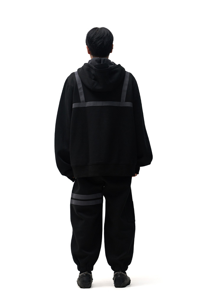 STRAP DOUBLE HOODIE