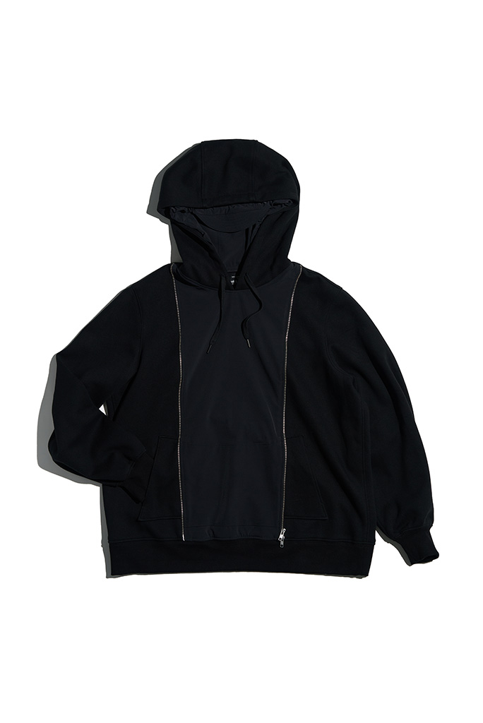 CUT OFF ZIPPER HOODIE